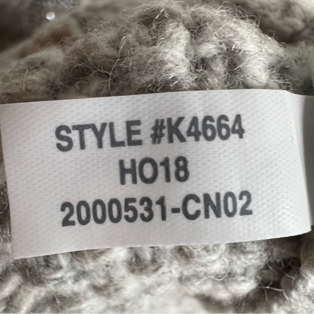 J. Crew Merino Wool Blend Cable Knit Sequin Sweater Heather Dusk Grey Size Small - Picture 5 of 8